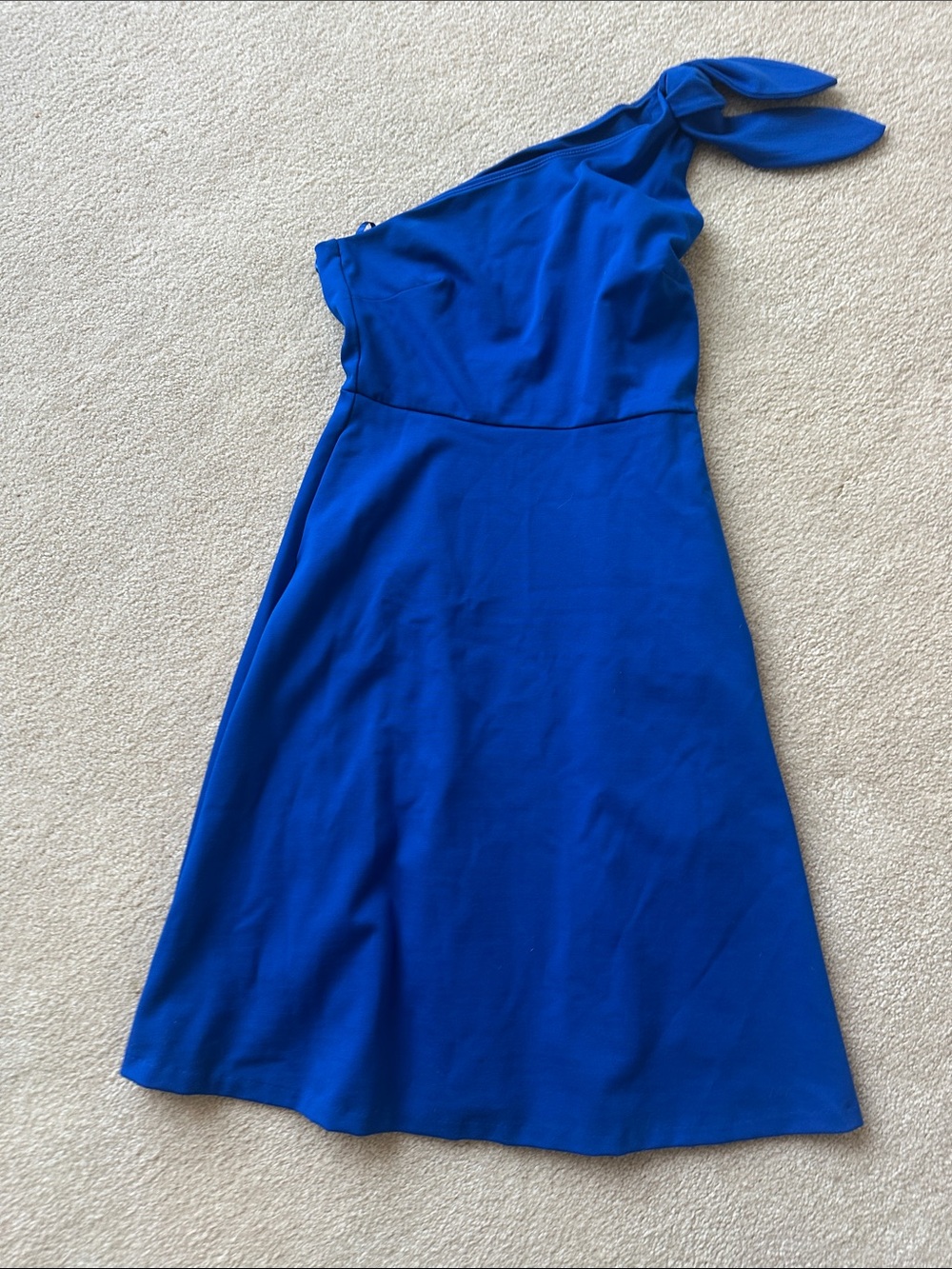 Banana Republic One-Shoulder Royal Blue Dress with Shoulder Tie